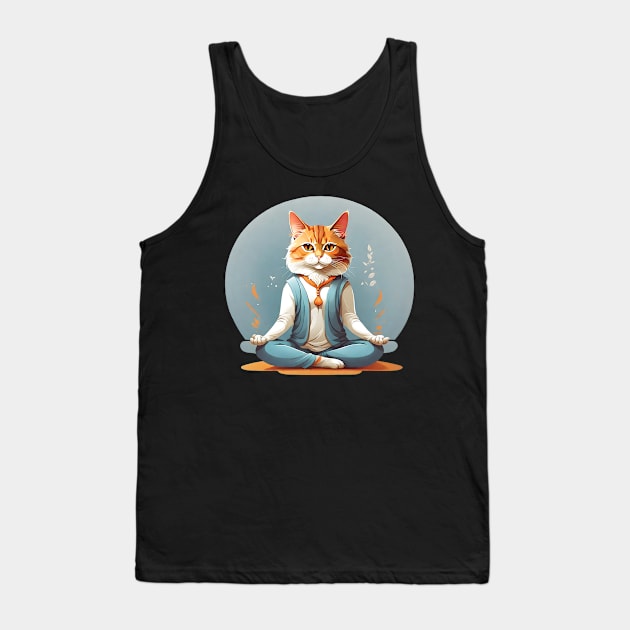 Yoga cat Tank Top by Double You Store